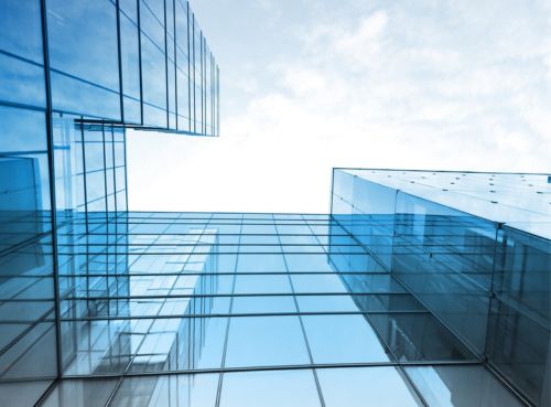 Glass high building
