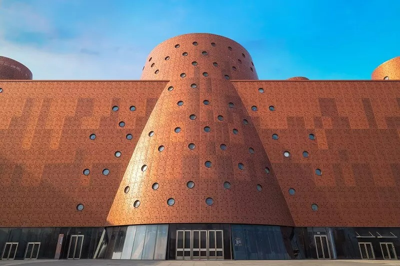 building made of copper